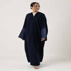 Summer abaya with light jacquard fabric